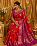 Lavender Pearl Tissue Saree