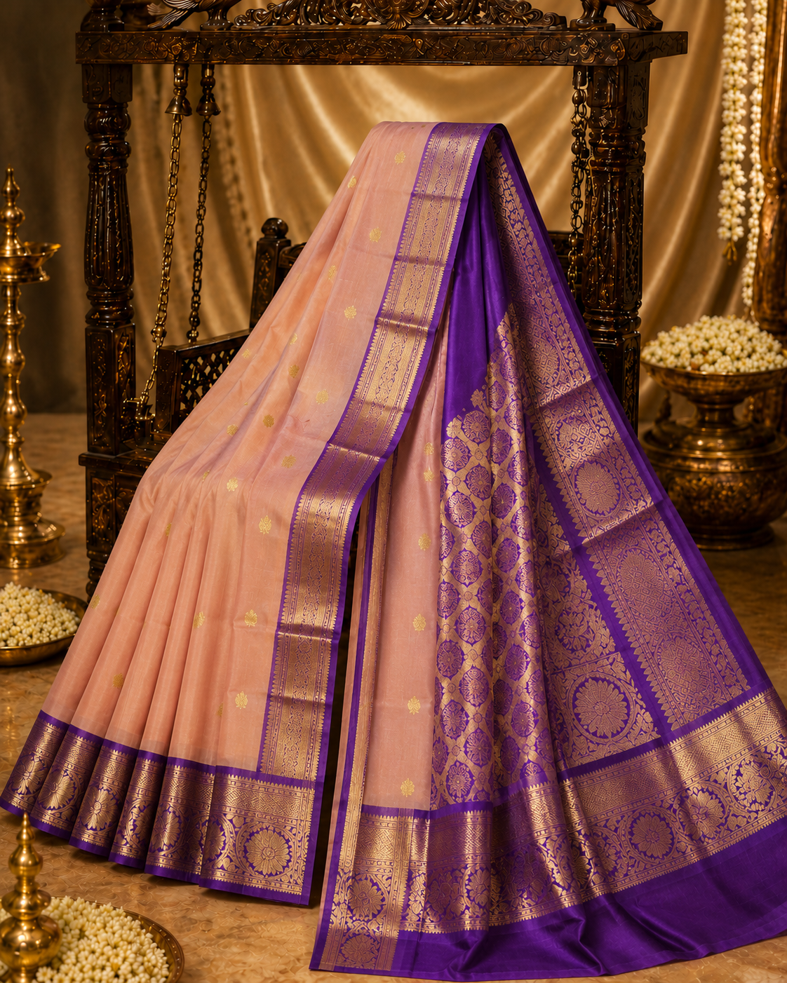 Rani Pink Banarasi Saree