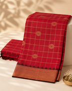 Ruby Red Festive Kanjivaram Saree