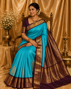 Coral Zari Border Jute Silk Saree